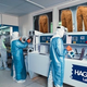 Scientists at Haggar's Pants Propulsion Laboratory bombard khakis with high-speed pleat particles.